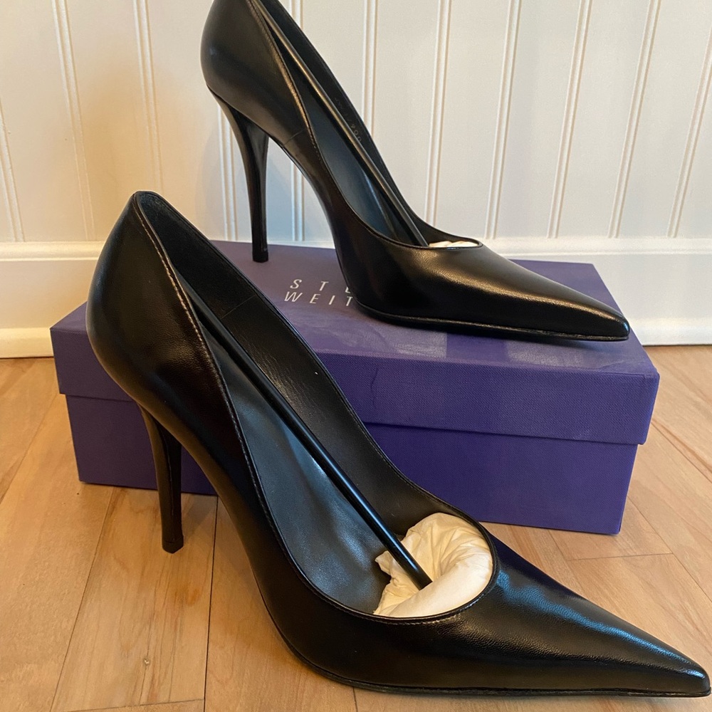 Stuart Weitzman Black Patent Leather Heels
